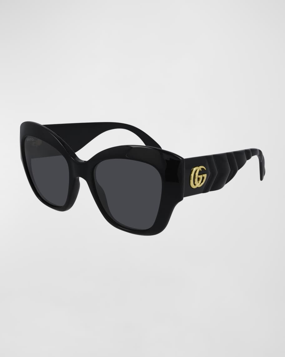 Gucci Oversized Acetate Butterfly Sunglasses | Neiman Marcus