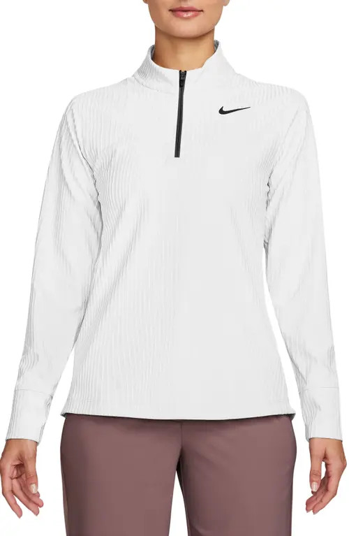Nike Tour Dri-FIT ADV Half Zip Golf Top in White/Black at Nordstrom, Size Large | Nordstrom