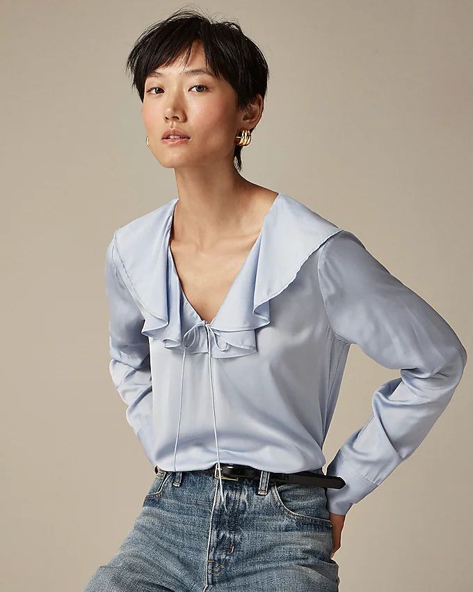 Goldie top in satin | J. Crew US