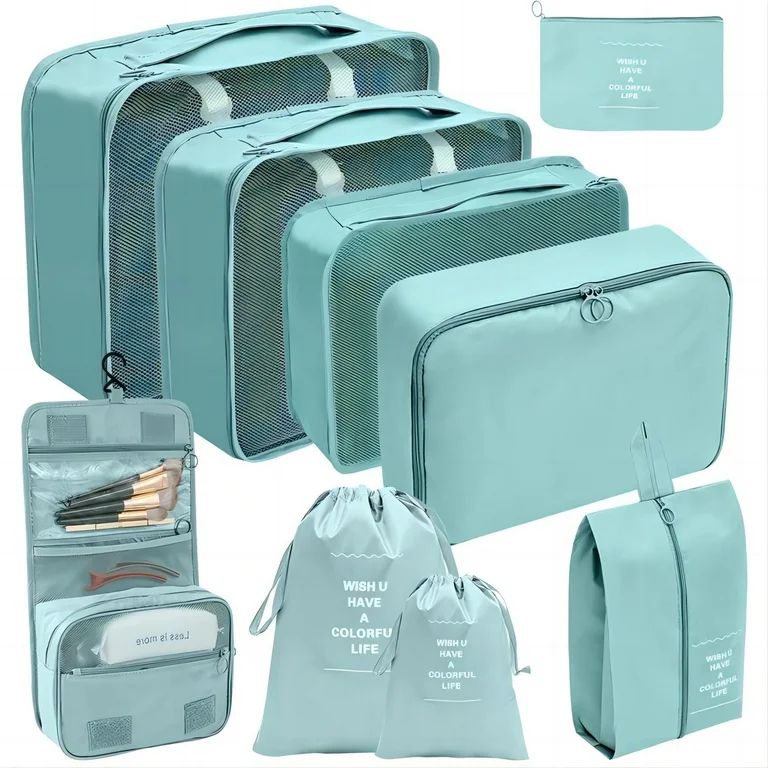 Packing Cubes 9 Set, Travel Packing Organizers for Suitcase Set Luggage Organizers for Suitcase L... | Walmart (US)