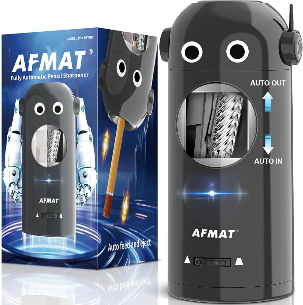 AFMAT Electric Pencil Sharpener for Colored Pencils 7-11.5mm, Auto in & Out, Fully Automatic Rech... | Amazon (US)