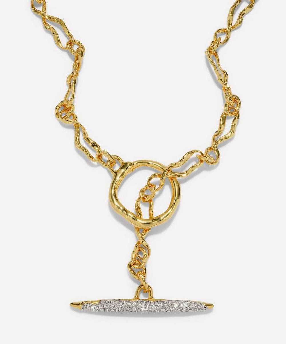 Alexis Bittar 14ct Gold-Plated Solanales Crystal Toggle Necklace Luxury Gift | Liberty London (US)