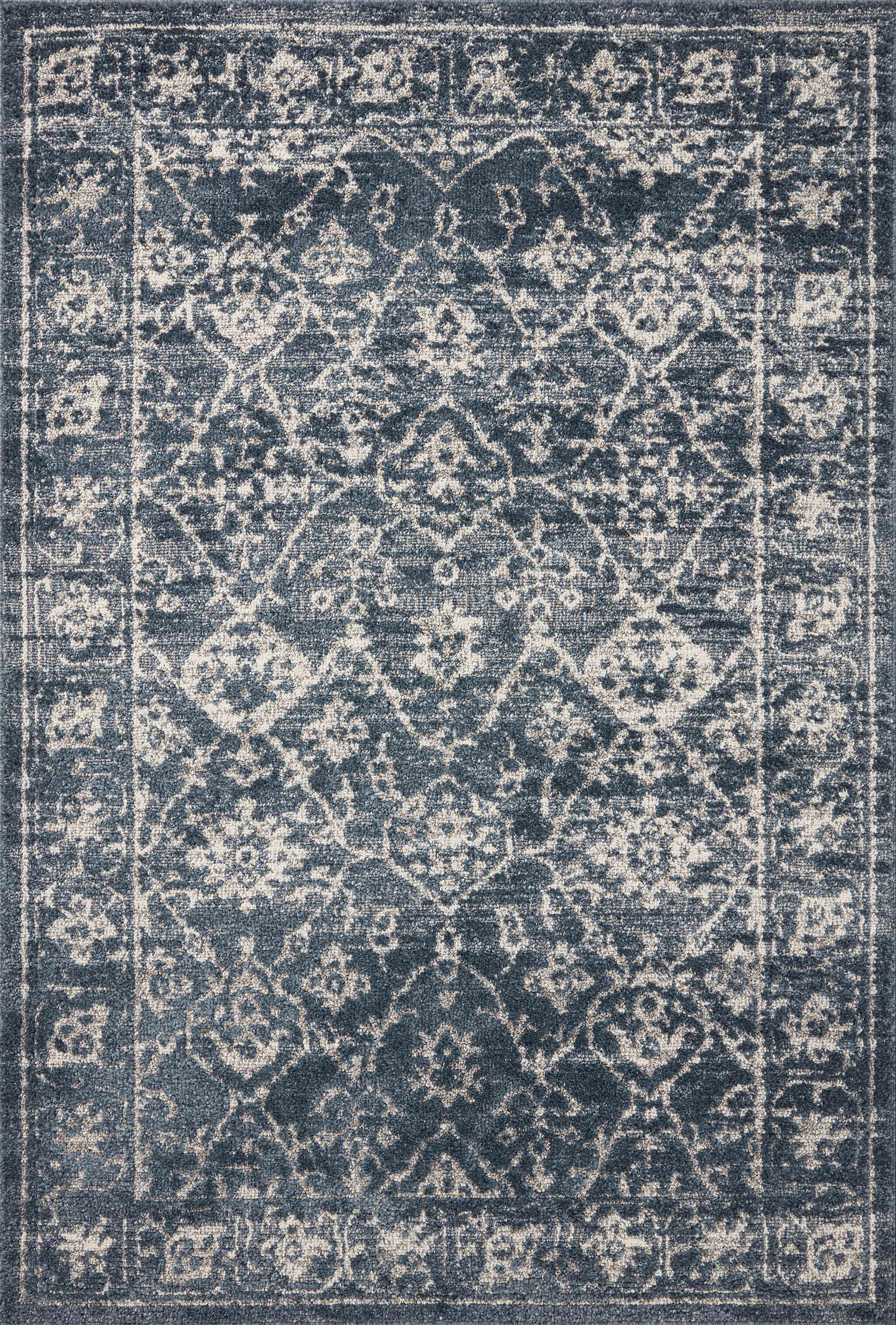 Magnolia Home by Joanna Gaines x Loloi Gigi Navy / Stone Area Rug | Wayfair North America