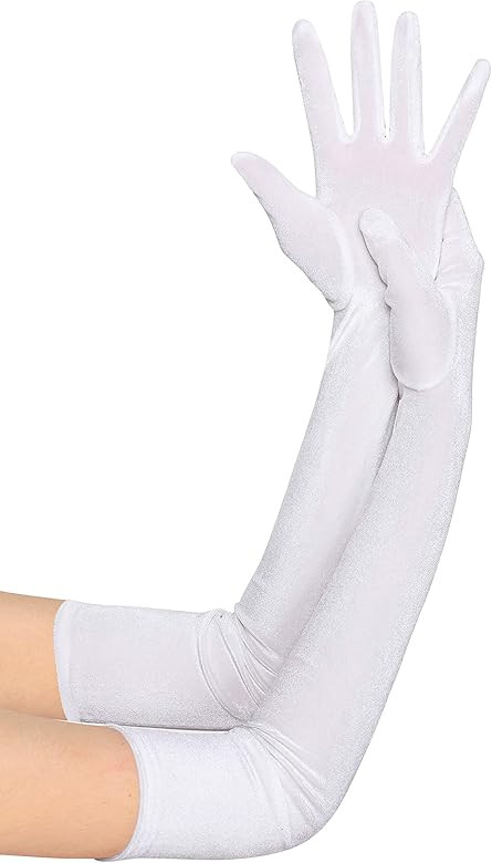 BABEYOND Long Opera Party Gloves 1920s Flapper Velvet Stretchy Elbow Gloves | Amazon (US)