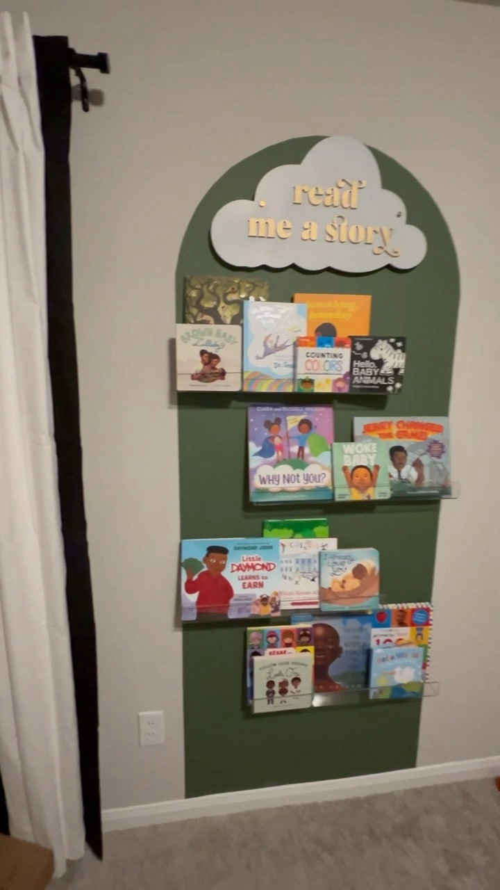 Nest with Me - Part 6 | The aftermath of the baby shower was overwhelming to say the least, but we got through it and making progress in the nursery! We got everything from: 

@etsy Read Me A Story Sign
@amazon 24” Acrylic Floating Nursery Shelves

The nursery is finally almost done 🥲🩵

#LTKGiftGuide #LTKkids #LTKbaby