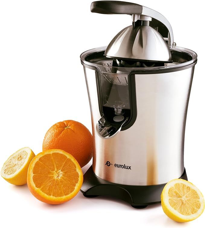 Eurolux Electric Orange Juicer Squeezer Stainless Steel 160 Watts of Power Soft Grip Handle and C... | Amazon (US)