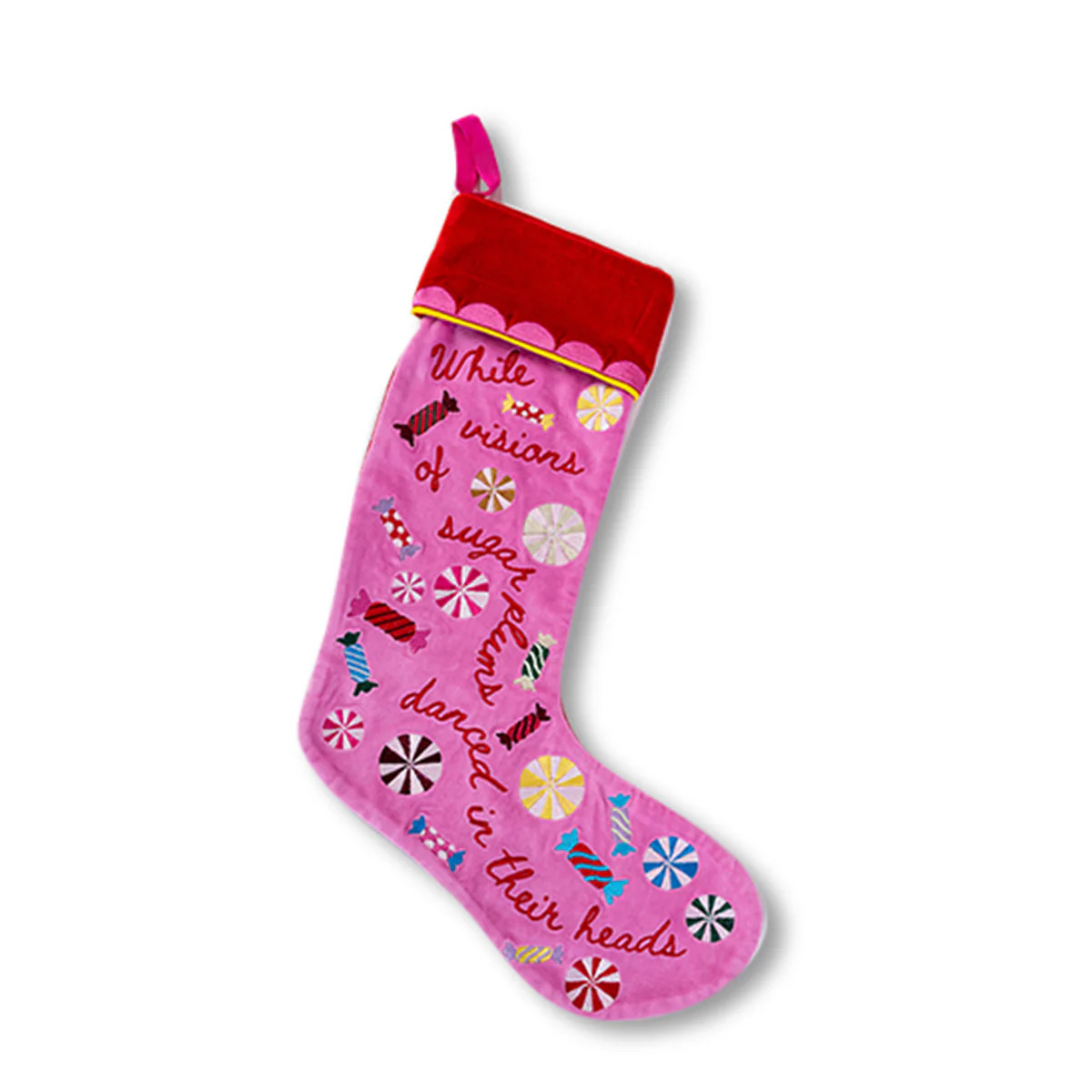 Furbish Studio Sugar Plums Embroidered Stocking | Furbish Studio