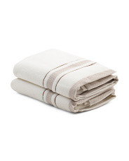 Set Of 2 Turkish Cotton Embroidered Bath Towels | TJ Maxx