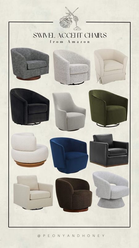 Check out these swivel accent chairs for your living room from Amazon! #competition #homedecor #homeaccents #accentchair #accentchairs #armchair #swivelchair #chairs #livingroom #furniture #amazonfinds

#LTKFind