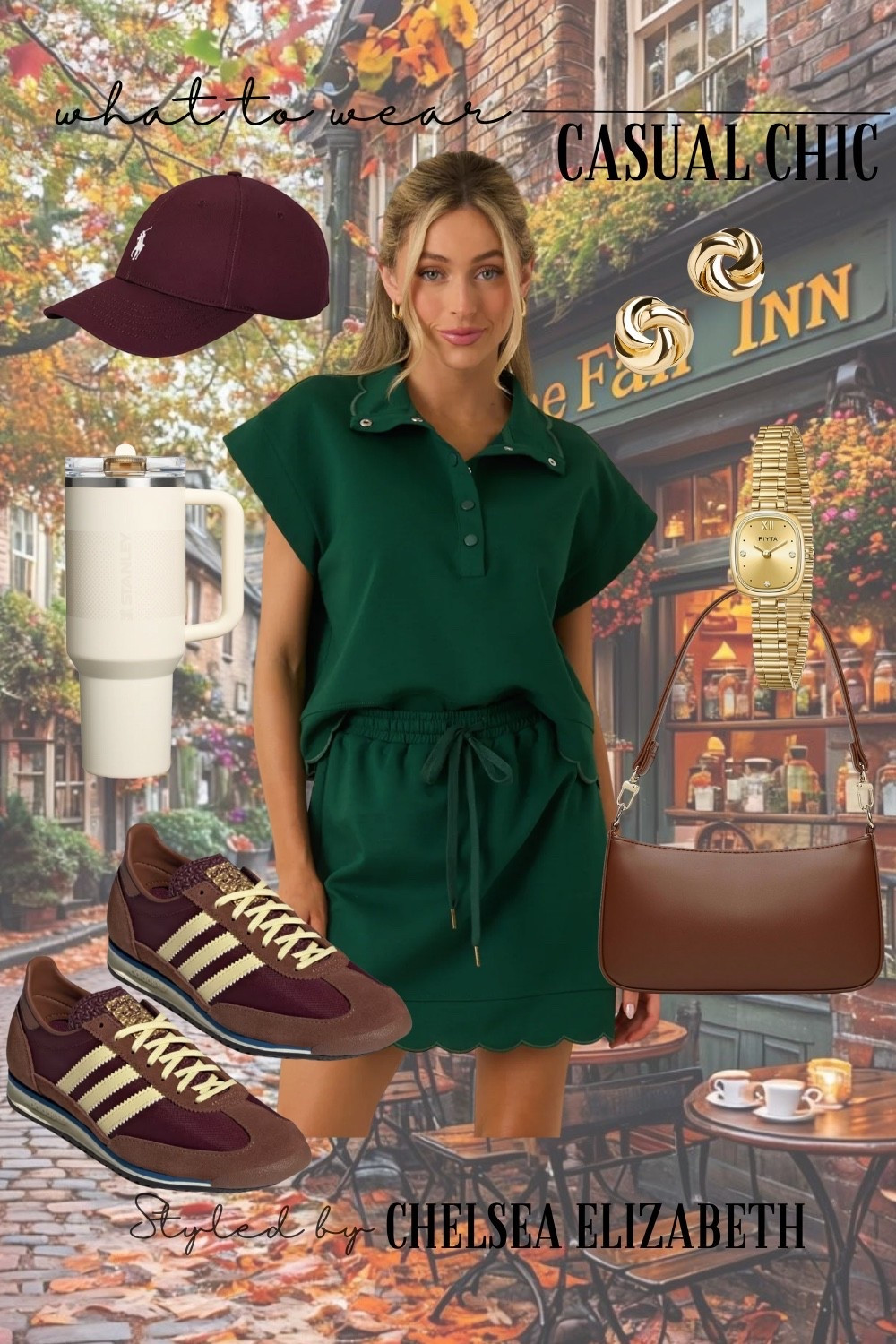 Casual Chic Outfits | Casual Fall Outfits 
•
•
•
Green Pullover - S
Green Mini Skirt - S
Brown Handbag 
Adidas Sneakers -8
Stanley Tumbler 
Maroon Cap 
•
•
•
Old Money Fall Outfit | Classy Fall Outfit | Fall Neutrals | Fall Chic | Chic Fall Outfits | Fall Outfits Petite | Fall Outfits | Fall Casual Outfits| Fall Transition Outfits | Fall Outfits Women | Fall Capsule Wardrobe | Everyday Outfits | Cute Outfits | Casual Chic  | Casual Outfits | Weekend Outfits | Errands Outfit | Coffee Run Outfit | Shopping Outfit | Comfy Outfits |  Comfy Sets | Comfy Chic | Sneaker Outfit | School Drop Off Outfit | old money looks | old money aesthetic | old money fashion | old money style | old money outfits | old money style women | neutral outfit | neutral style | classic style | classic outfits | chic outfits | chic style | casual chic | quiet luxury | minimalist | minimalist fashion | capsule wardrobe | petite outfits | Trouser Outfit | Pants Outfit | Cardigan Outfit | Vest Outfit | Matching Set Outfit | Matching Sets | Matching Set Women | Matching Set Fall | Matching Pant Set | 2 Piece Outfits | 2 Piece Sets | 2 Piece Sets Fall | Two Piece Set | Two Piece Outfits | Two Piece Fall | Europe Outfits | Italy Outfits | Vacation Outfit | | 

#LTKSeasonal #LTKFindsUnder50 #LTKFindsUnder100 #LTKShoeCrush #LTKItBag #LTKOver40 #LTKTravel #LTKStyleTip #LTKPetite #LTKU