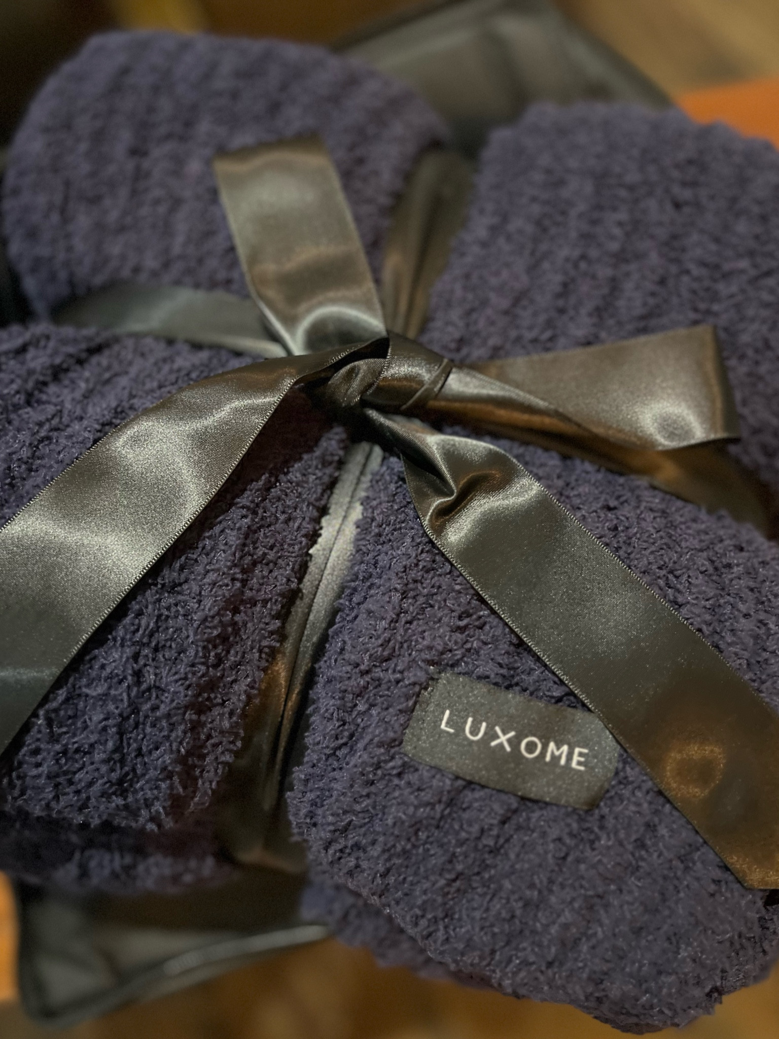 Softest blanket from #Luxome. Love the navy color too 😍 Perfect gift for the holidays 

#LTKGiftGuide #LTKHoliday #LTKHome