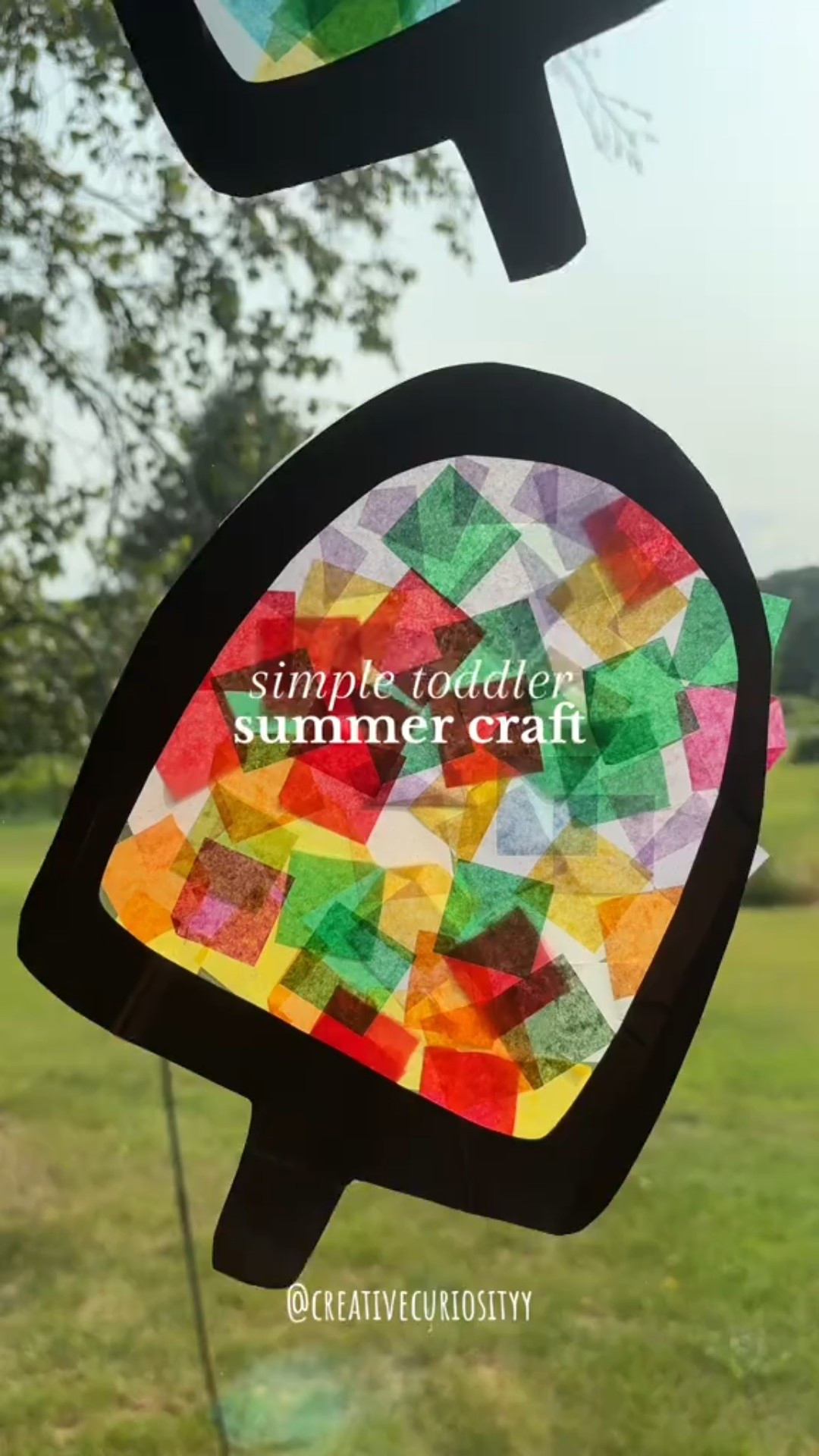A sweet summer craft kids love! 🍦🎨
Make these colorful stained glass popsicles with just contact paper and tissue squares—easy, mess-free, and perfect for toddlers and preschoolers. Hang them in a sunny window for the cutest summer vibes. Save this idea for your next craft day! ☀️🧡🧻

#LTKFamily #LTKKids #LTKSeasonal