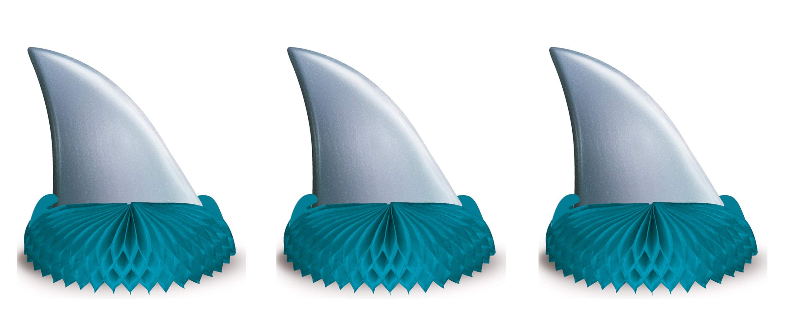 Beistle 3 Piece Shark Theme Party Supplies Birthday Decorations Table Centerpieces, Gray/Blue, 6.... | Amazon (US)
