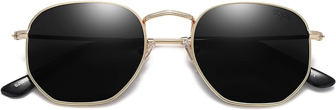 Amazon.com: SOJOS Small Square Polarized Sunglasses for Men and Women Polygon Mirrored Lens SJ107... | Amazon (US)