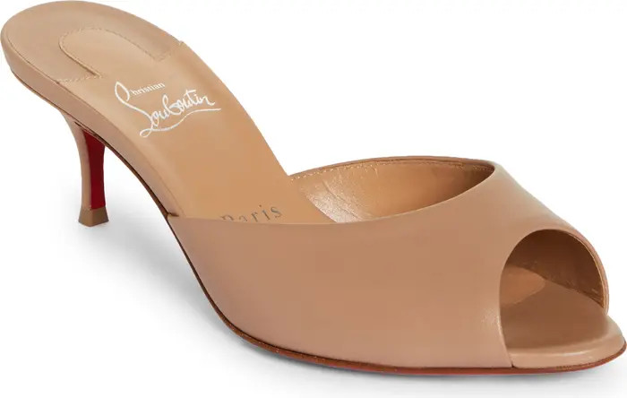 Me Dolly Kitten Heel Peep Toe Slide Sandal (Women) | Nordstrom