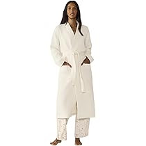 Coyuchi Unisex Organic Waffle Robe, Long Bathrobe, Cotton, Undyed, (S-M) | Amazon (US)