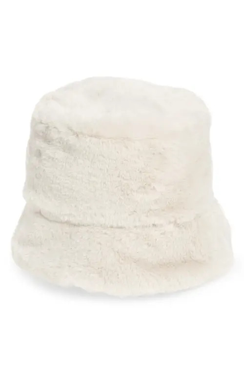 Gladys Tamez Faux Fur Bucket Hat in Off White at Nordstrom | Nordstrom