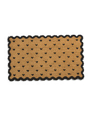 20x34 Coir Tiny Hearts Scallop Edge Doormat | Home | Marshalls | Marshalls