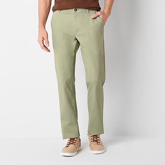 St. John's Bay Stretch Chino Mens Slim Fit Flat Front Pant | JCPenney