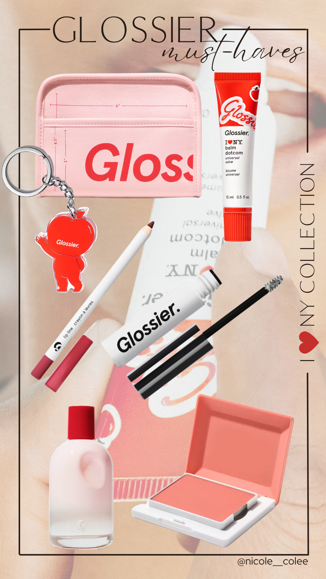 Glossier has officially taken over my beauty bag… and I'm not mad about it. 🤍🍒

I've been slowly adding more Glossier into my routine, and these are the products I'm reaching for over and over. From the iconic Balm Dotcom to the effortless makeup staples (plus the cutest accessories 😍), these are the pieces that make getting ready feel easy.

I also ordered the new I ❤️ NY Collection, and I cannot wait to share it once it arrives. 🍎✨

Everything I've been loving is linked here in my LTK!

#LTKBeauty #Glossier #BeautyFavorites #EverydayMakeup #LTKFinds 

 #LTKdayinmylife #LTKselfcare #LTKBeauty