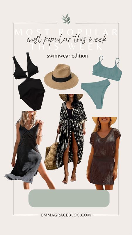 Swimsuit Bikini bathing suit one piece cutout women mom style swim vacation outfit coverup kimono straw hat wrap ribbed crocheted 

#LTKSeasonal #LTKswim #LTKunder50