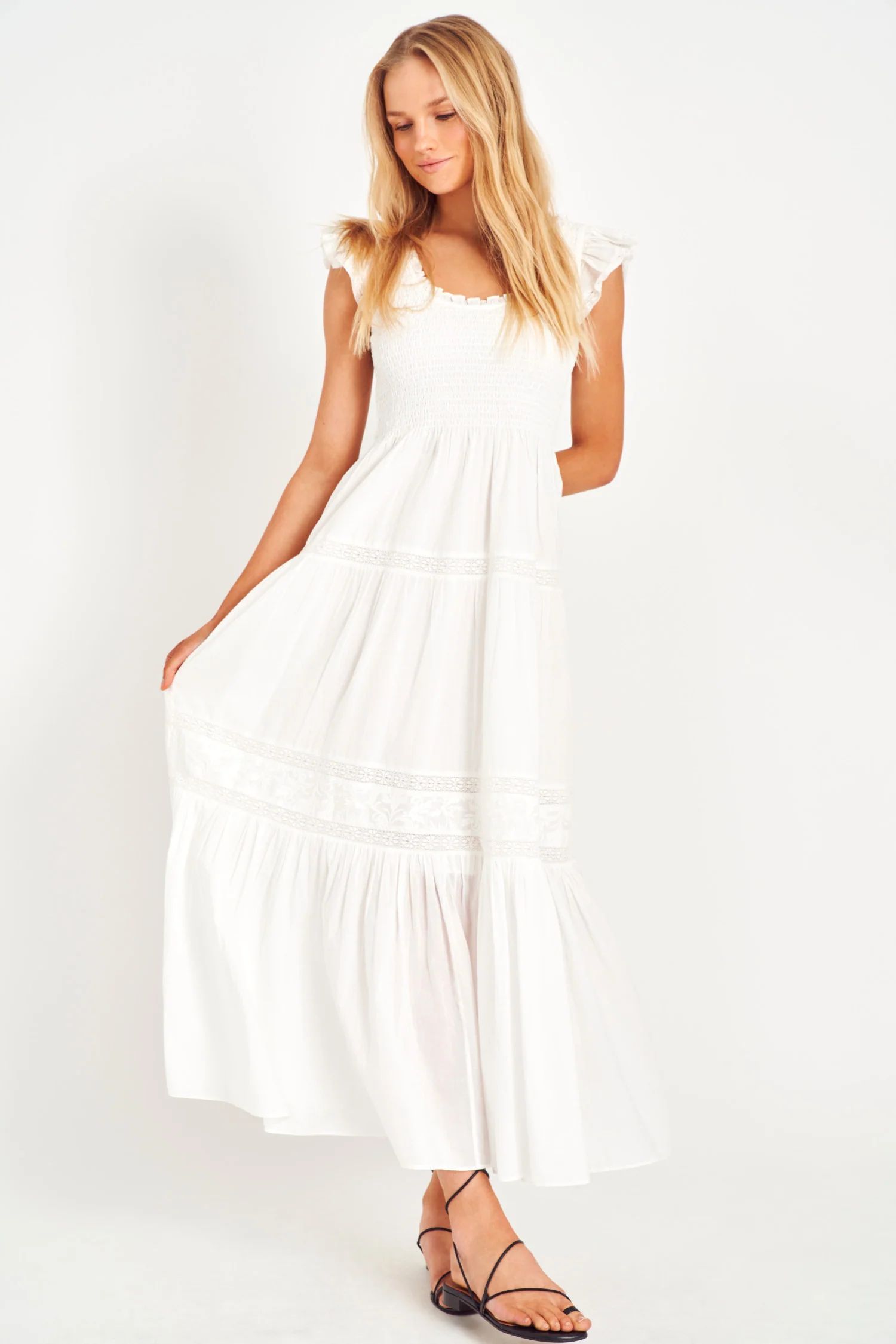 Chessie Heritage Cotton Maxi Dress | LoveShackFancy