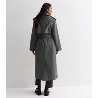 Dark Grey Belted Longline Trench Coat New Look | New Look (UK)