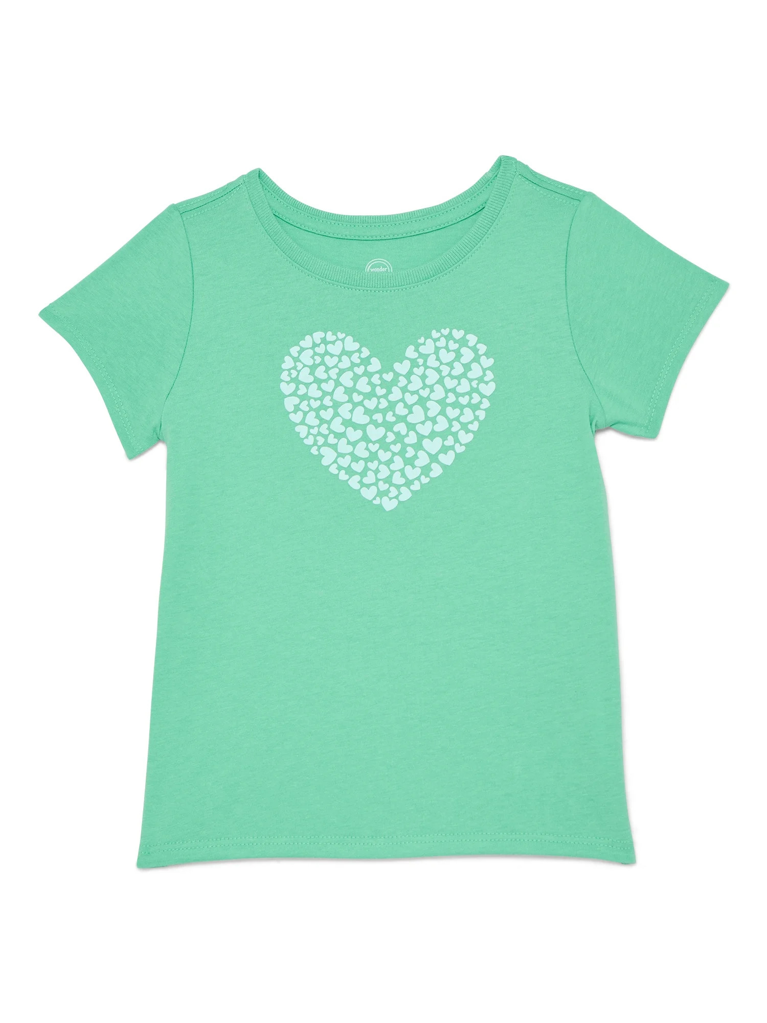 Wonder Nation Toddler Girls Tee with Short Sleeves, Sizes 18M-5T | Walmart (US)