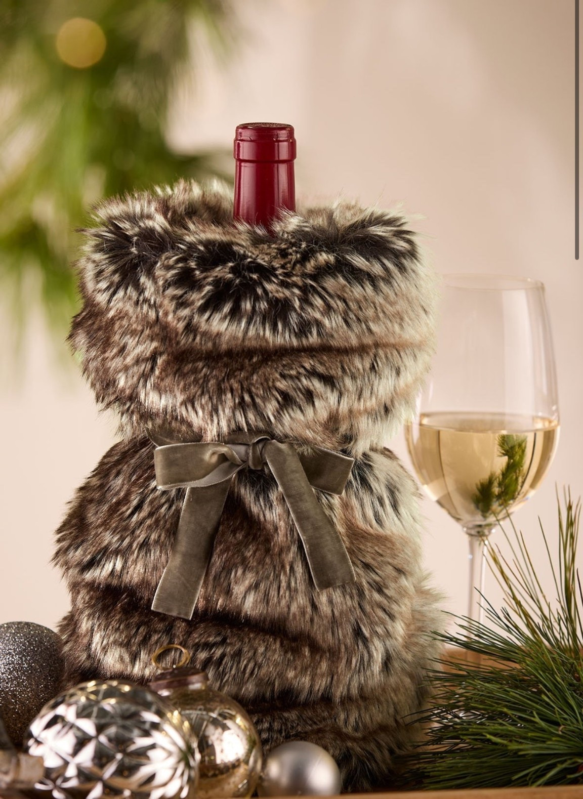 gift idea // fur wine bottle bag 

#LTKHoliday #LTKGiftGuide