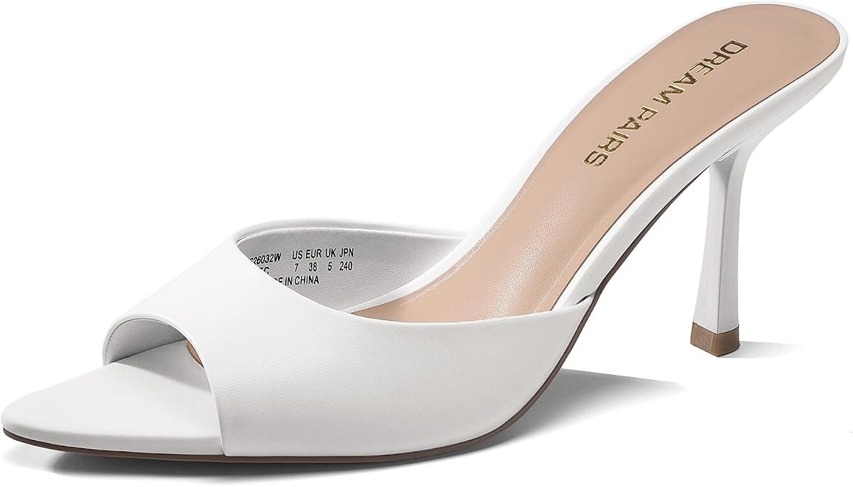 DREAM PAIRS Women's High Heels Kitten Mules | Amazon (US)