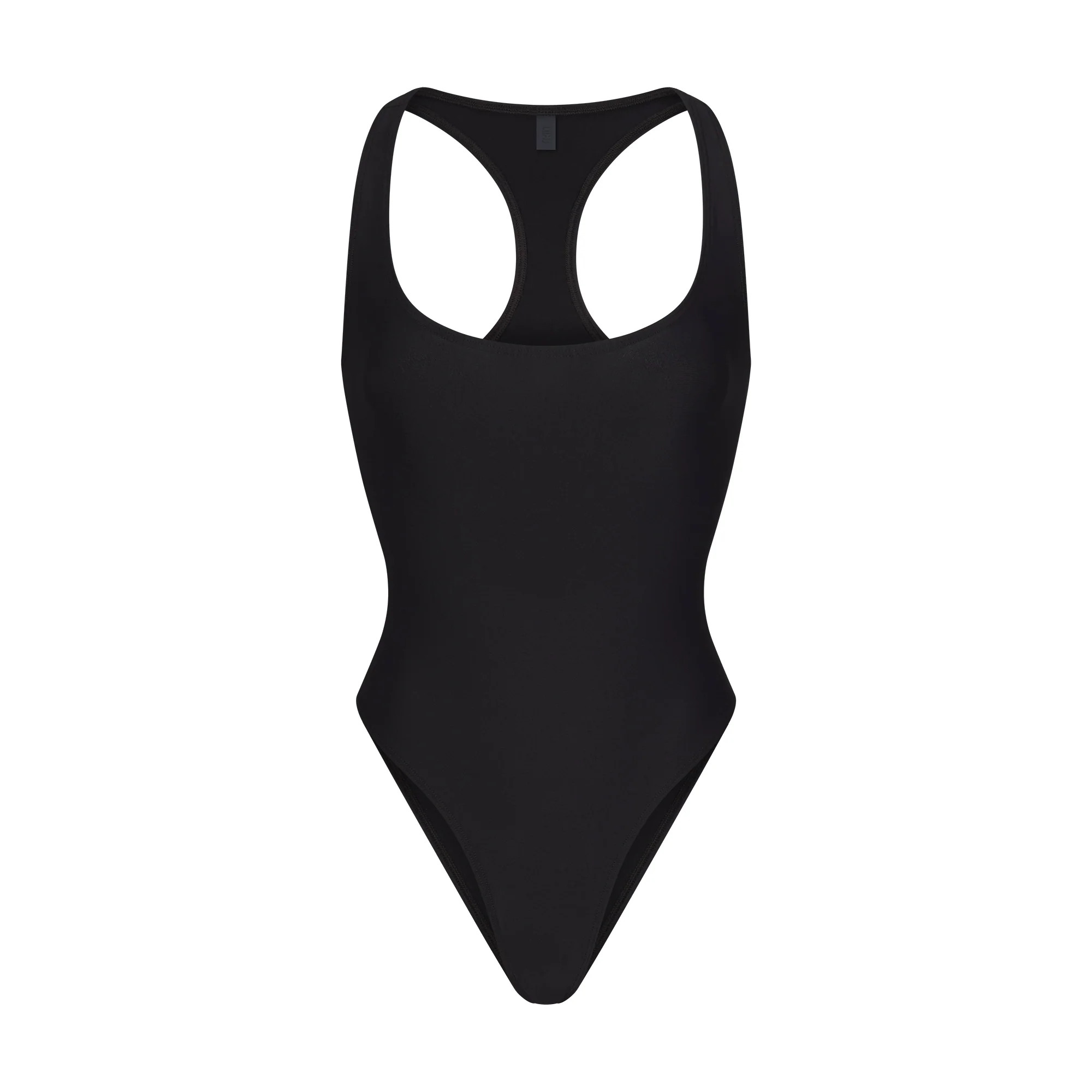 ICONIC SWIM RACERBACK ONE PIECE | OBSIDIAN | SKIMS | SKIMS (US)