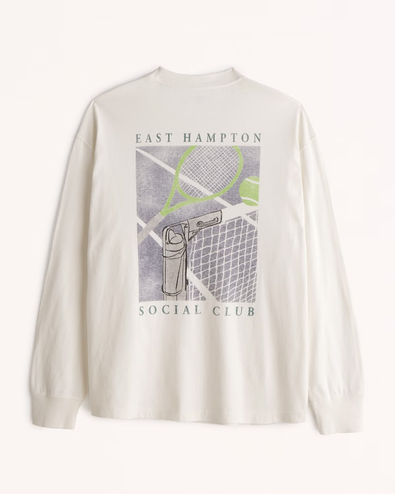 Long-Sleeve Sporty Retro Graphic Tee | Abercrombie & Fitch (US)