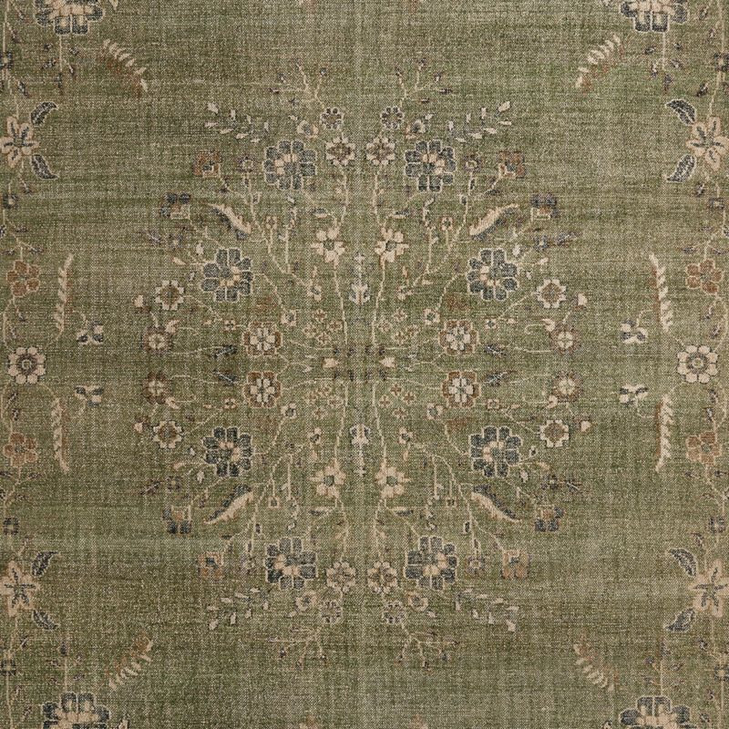 Florence Performance Traditional Floral Green Handknotted Area Rug 6'x9' | Crate & Barrel | Crate & Barrel