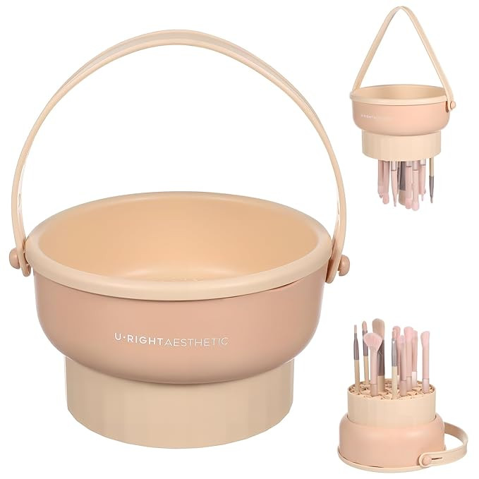 Ipetboom Silicone Makeup Brush Cleaner: Multifunctional Makeup Brush Cleaning Mat Pad Bowl with D... | Amazon (US)