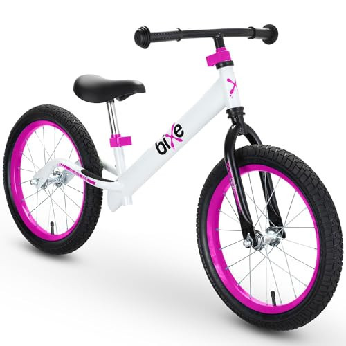 Bixe Balance Bike - 16" (40.6 cm) Big Kids' Training Bikes - Kids Balance Bike Designed for Children Ages 4 to 9 - No Pedal Push Bicycle for Boys or Girls - Pink | Amazon (US)