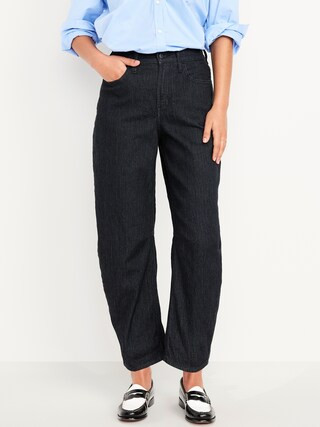 High-Waisted Wow Barrel Ankle Jeans | Old Navy (US)