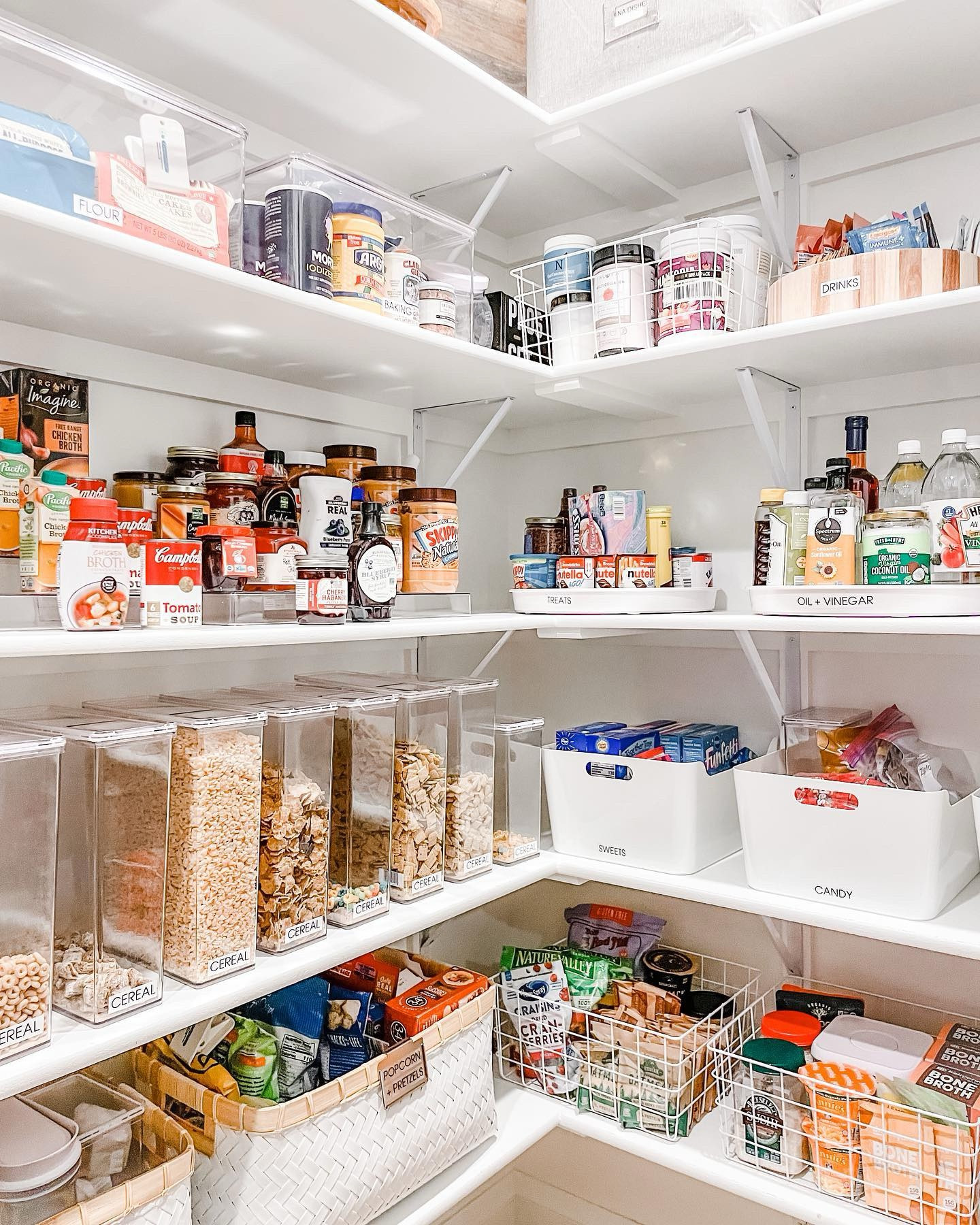 When we say #pantrygoals, what we actually mean is that we work hard to achieve our client’s pantry goals!

In this case, the focus was on keeping things visible, some items needed to be sealed off allowing us to get creative with product (hello, @thecontainerstore sweater boxes), and yet, accessible for littles! 🎉