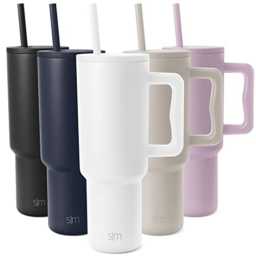 Simple Modern 40 oz Tumbler with Handle and Straw Lid | Insulated Reusable Stainless Steel Water ... | Amazon (US)