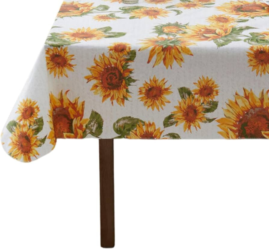 Serafina Home Autumn Thanksgiving Fall Vinyl Flannel Backed Tablecloth - Rustic Farm Vinyl Tablec... | Amazon (US)