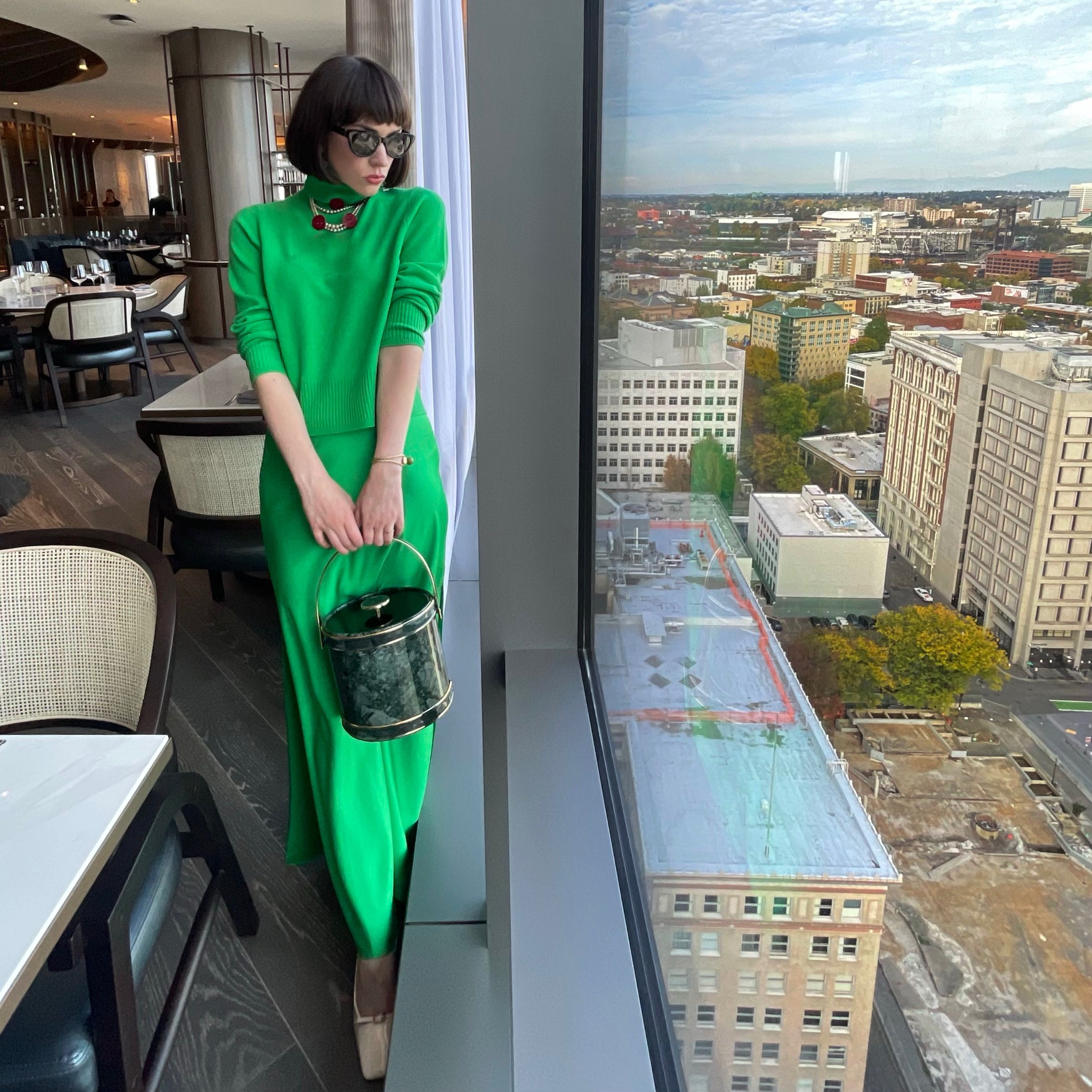 A luxe emerald sweater and slip skirt perfect for the holidays.

#LTKHoliday #LTKHolidaySale #LTKGiftGuide