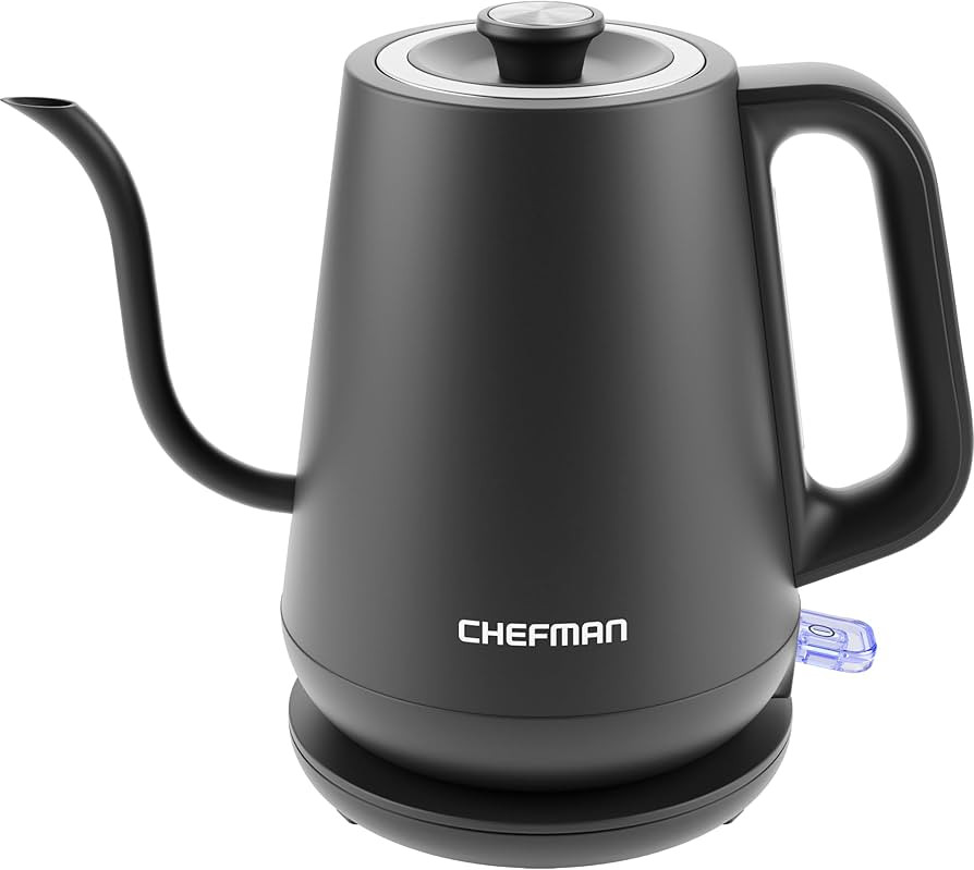 Amazon.com: Chefman Gooseneck Electric Kettle, 0.8L Pour Over Tea Kettle for Coffee and Tea, One-... | Amazon (US)