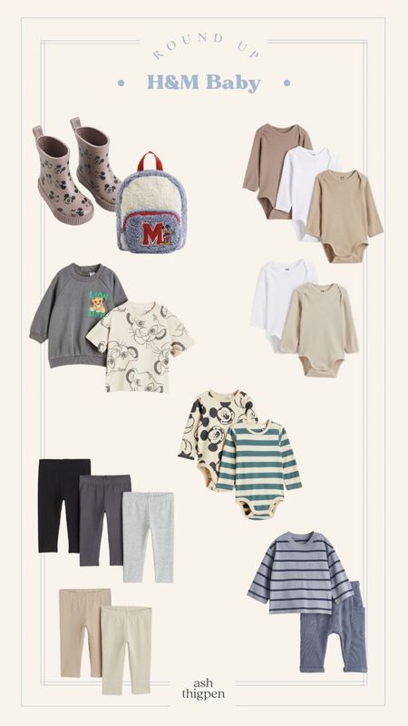 H&M toddler & baby play clothes // Disney, neutral, rain boots, backpack

#LTKbaby #LTKkids #LTKSeasonal