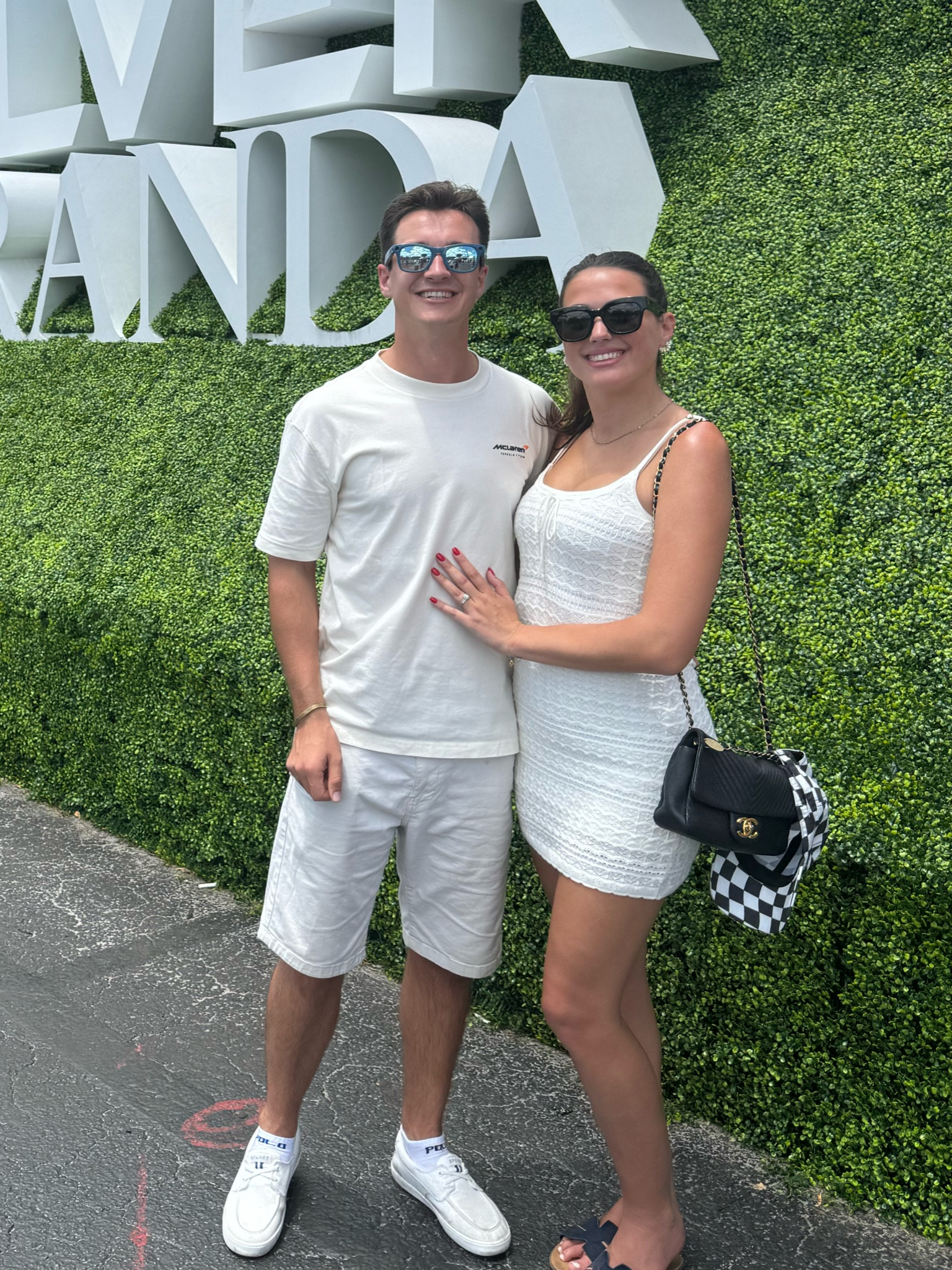 White crochet dress from #Hollister 
