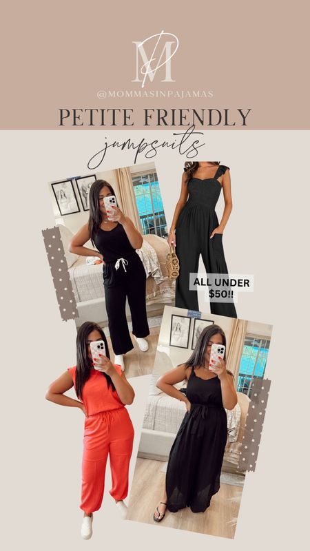 These petite friendly jumpsuits are a must have! I have two casual options and two dressy options here. I got mine in a size small!! petite friendly jumpsuit, wedding guest outfit, Amazon look, travel outfit

#LTKFindsUnder50 #LTKSeasonal #LTKStyleTip