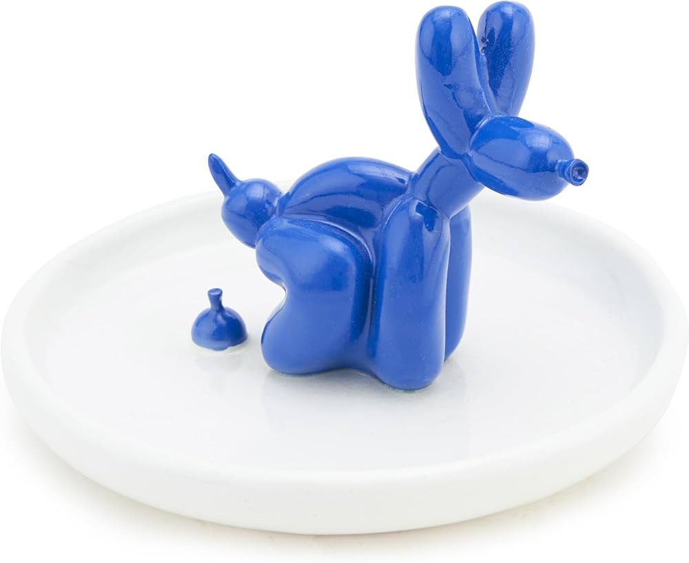 Pooping Balloon Dog Ring Holder Dish, Cute Balloon Dog Dish Gifts, Funny Pooping Balloon Dog Stat... | Amazon (US)