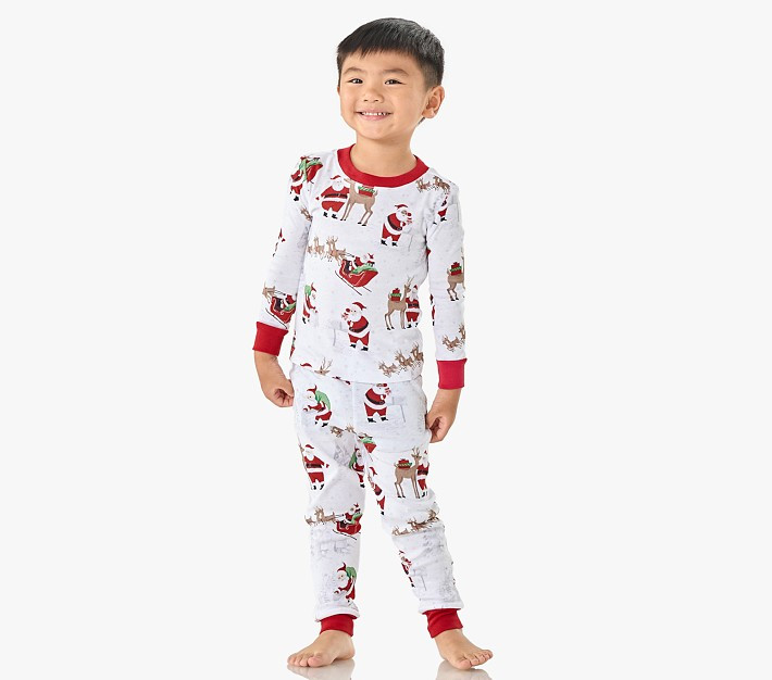 Heritage Santa Organic Cotton Pajama Set | Pottery Barn Kids