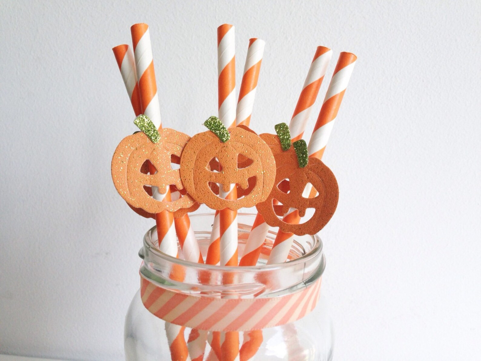 Halloween Party Pumpkin, Jack 'O 'lantern Straws - Etsy | Etsy (US)