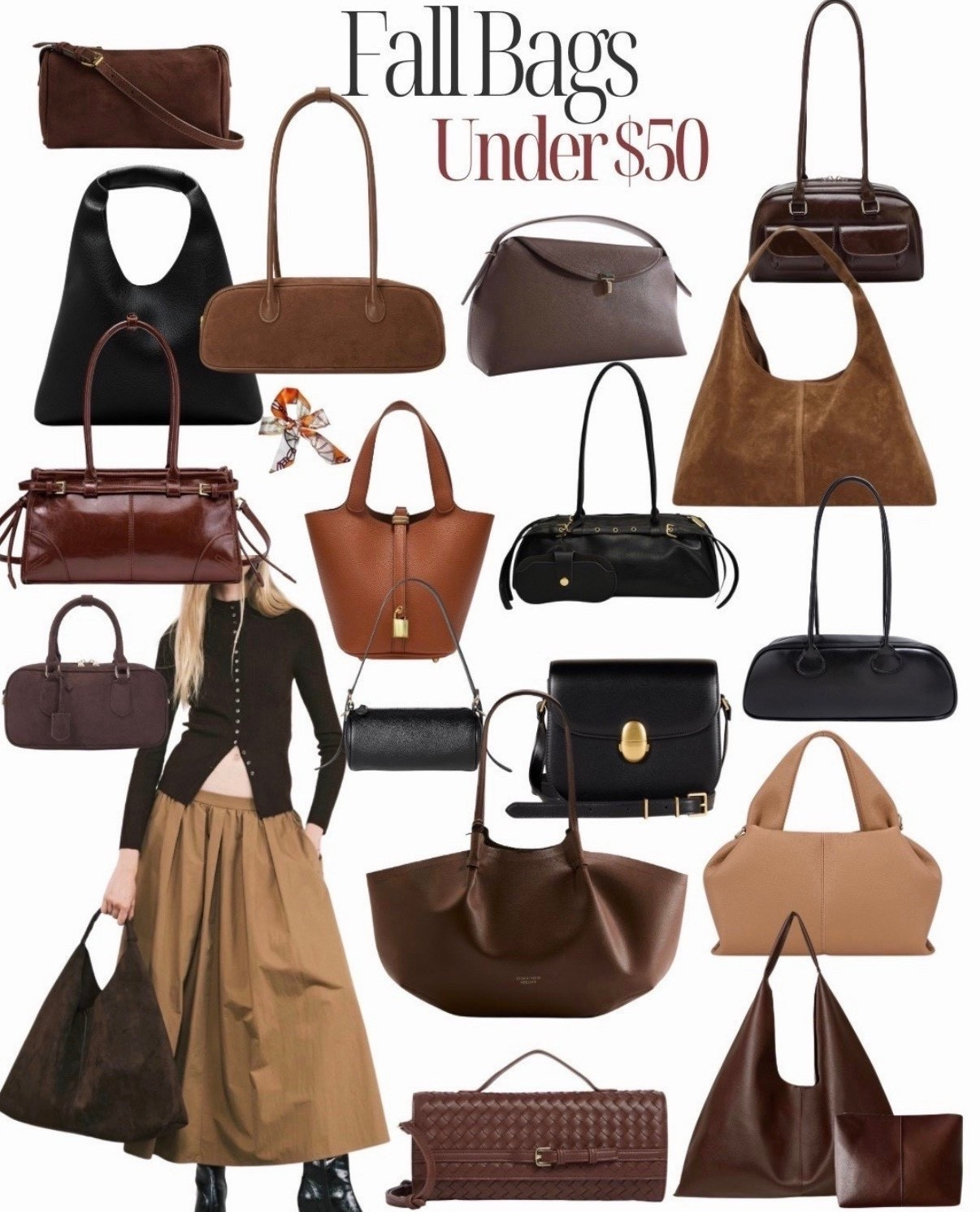 Fall bags under $50 
#bag #tote #leather #suede 

#LTKItBag #LTKFindsUnder50 #LTKFindsUnder100