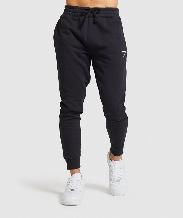 Gymshark Crest Joggers - Black | Gymshark US