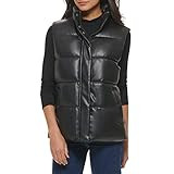 Levi's Women's Vegan Leather Puffer Vest, Black, XX-Large | Amazon (US)
